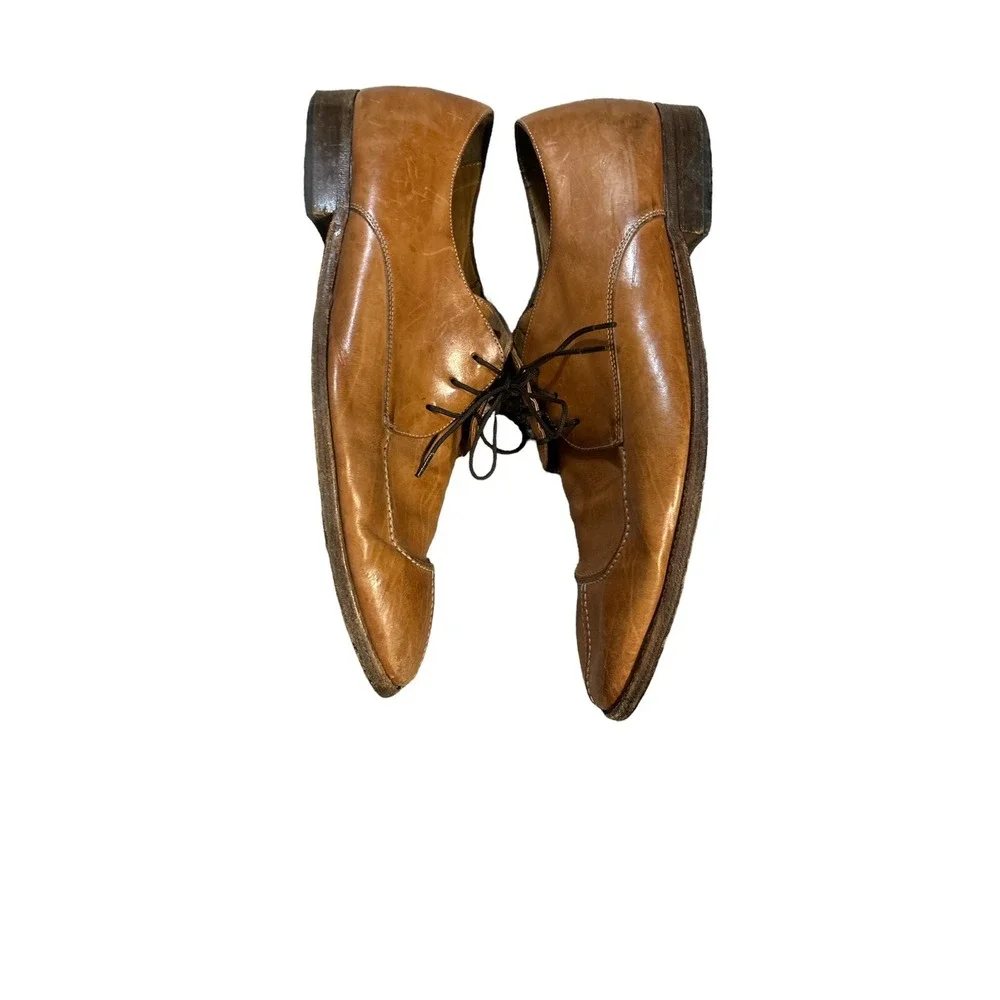Cole Haan Lace Up Leather Dress Shoes Light Brown Size 13 Business Casual Office